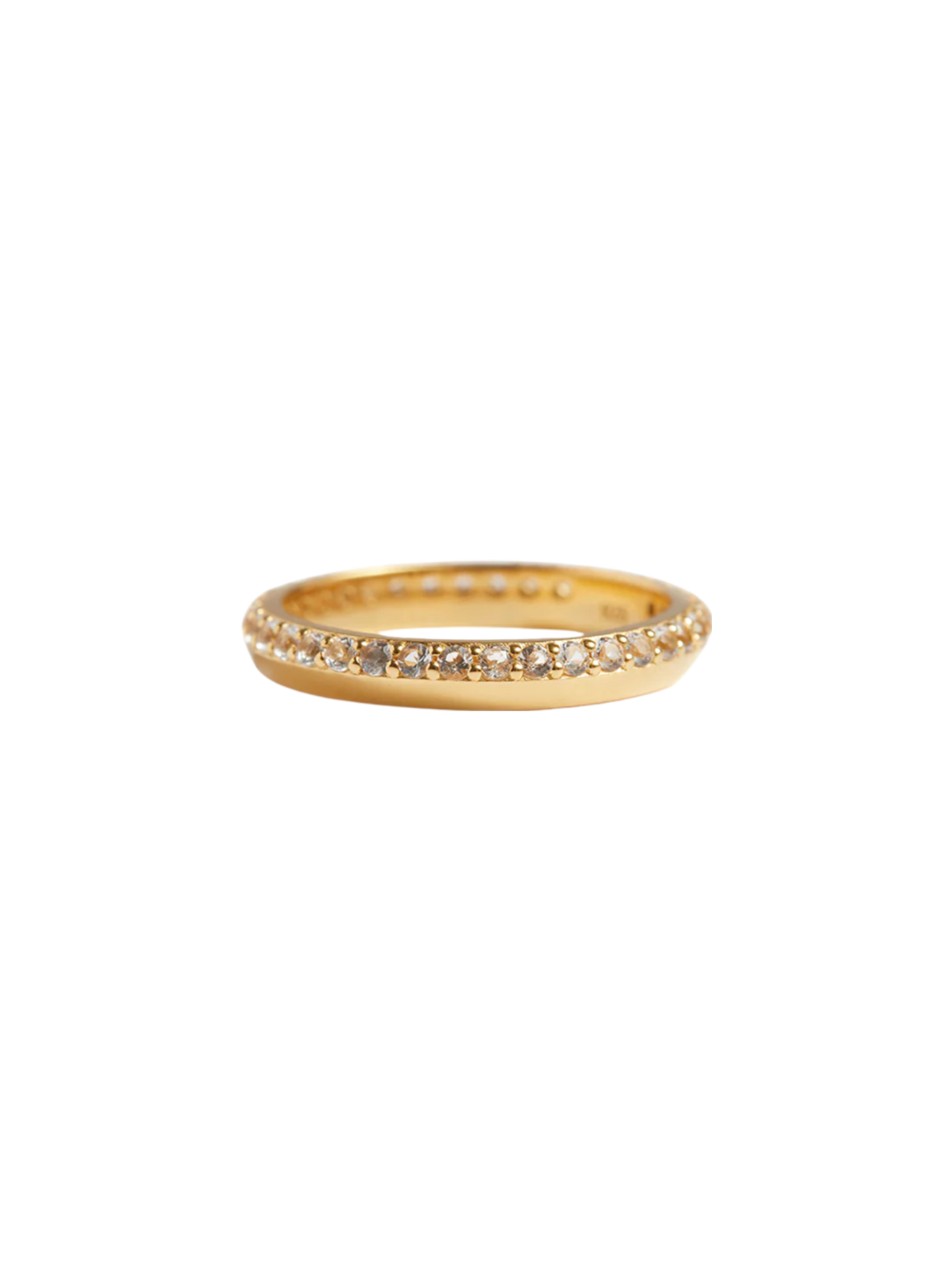 Knife edge diamond eternity ring solid gold